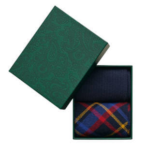 GANT 2-Pack Checked & Ribbed Socks Gift Box